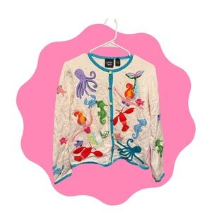 Colorful Sea Life Women's Cardigan